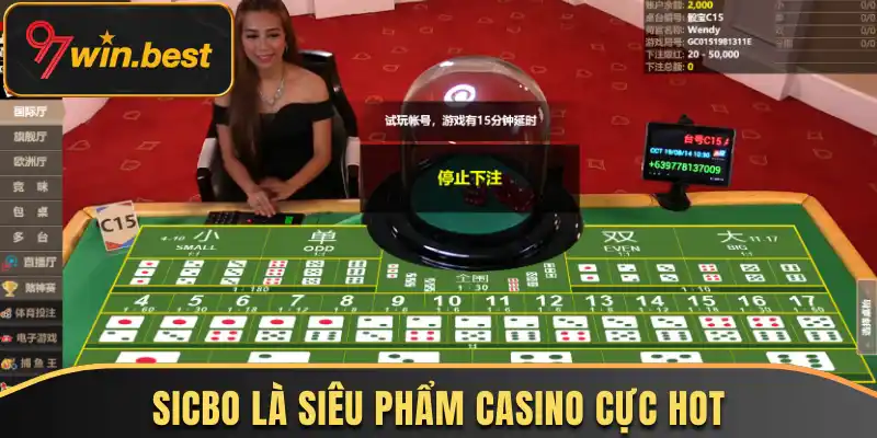 Sicbo có luật chơi đơn giản trong sòng casino 97WIN